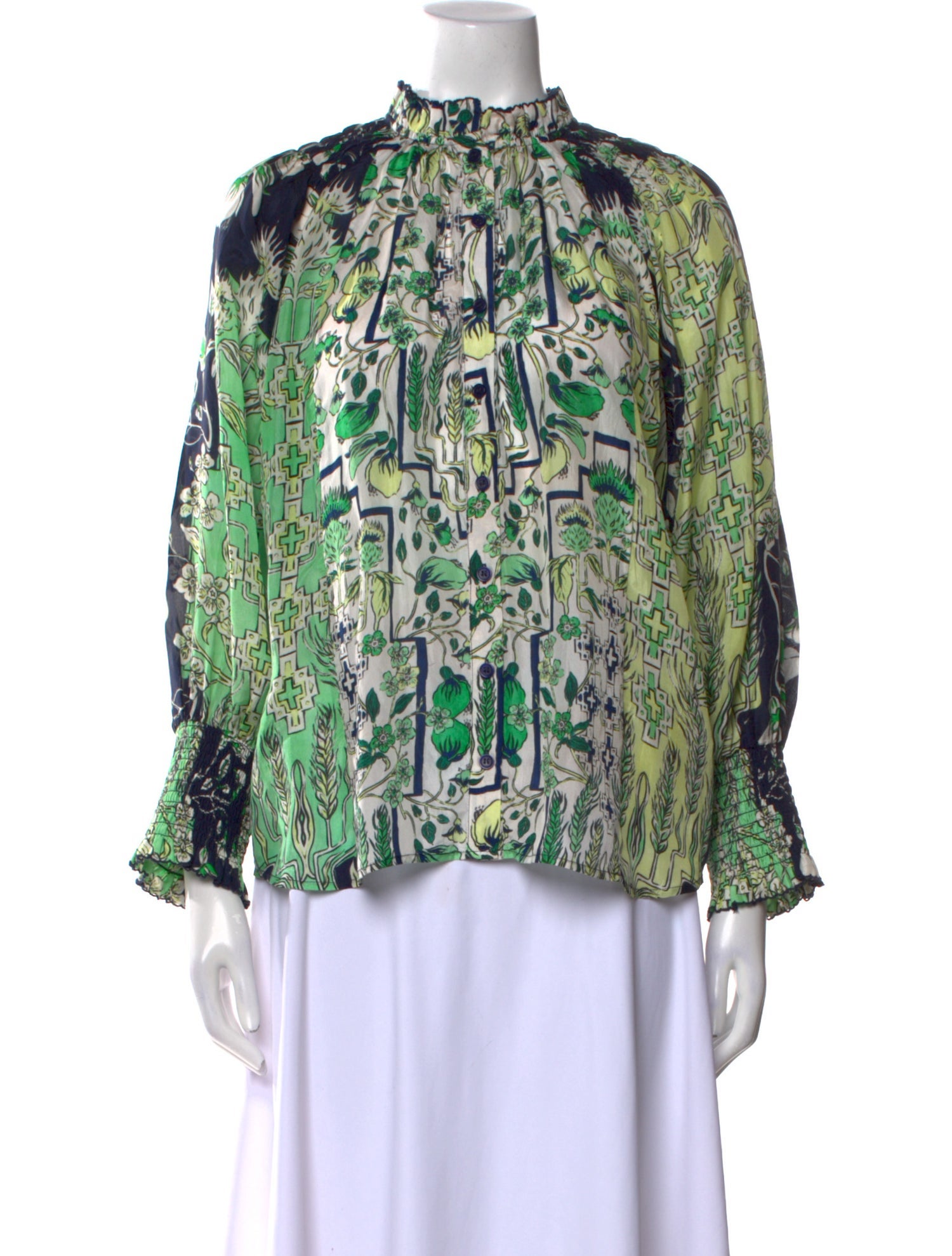 Mariacher Silk Printed Blouse