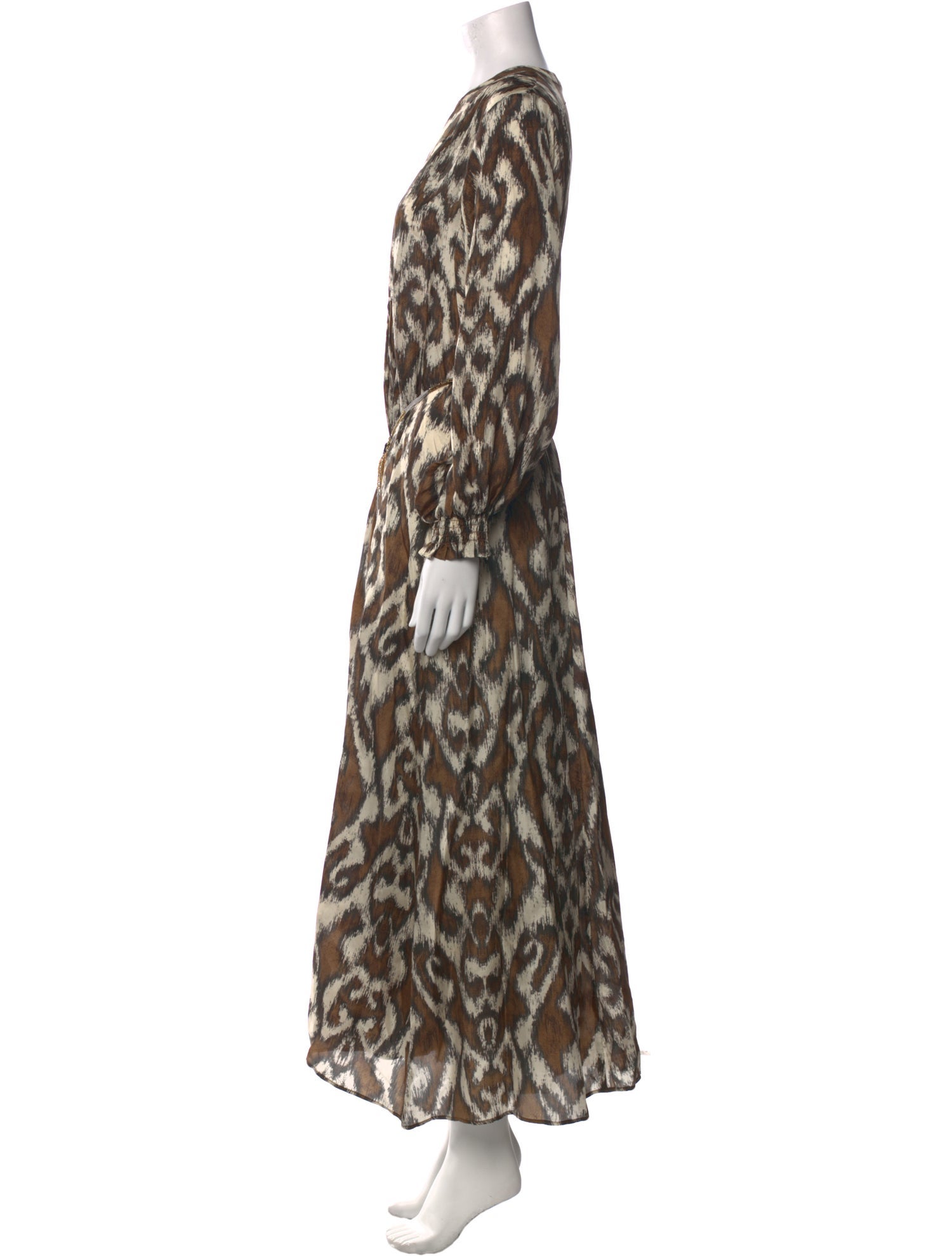 Mariacher Animal Print Long Dress