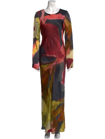 Mariacher Printed Long Dress