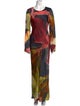 Mariacher Printed Long Dress