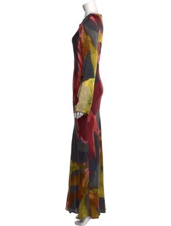 Mariacher Printed Long Dress