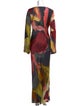 Mariacher Printed Long Dress
