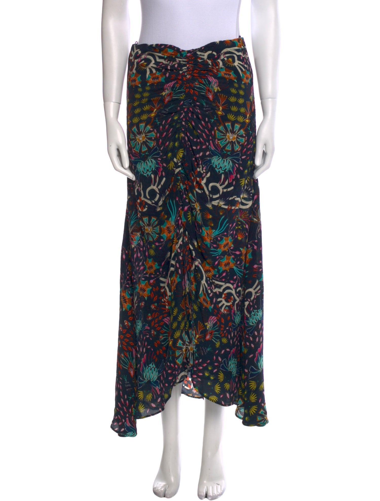 Mariacher Silk Midi Length Skirt