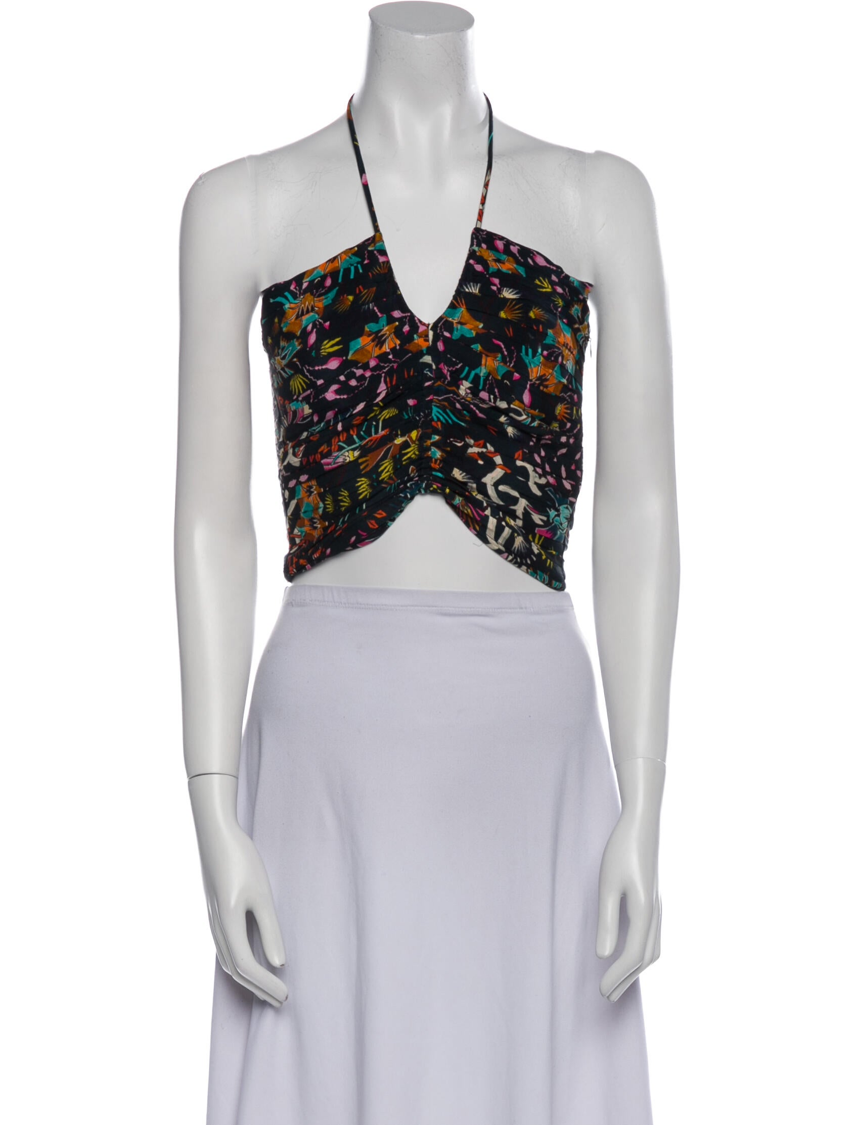 Mariacher Silk Printed Crop Top