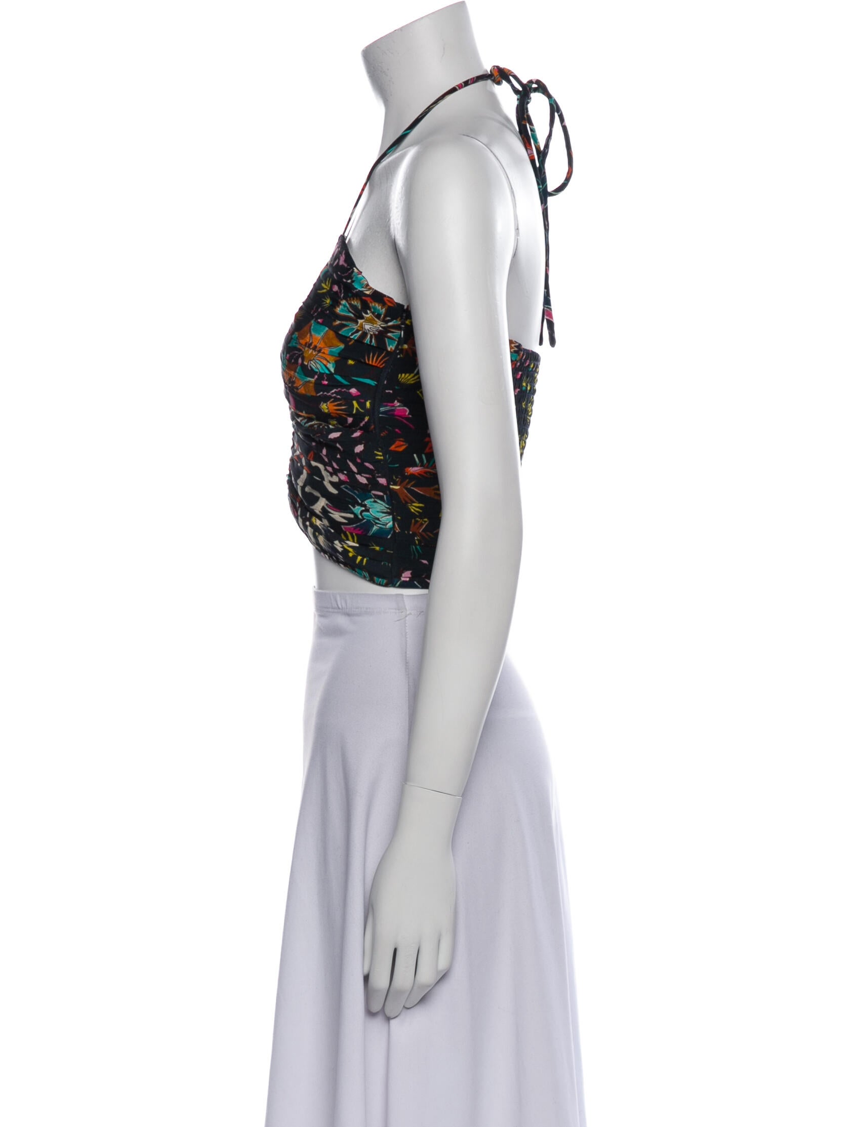 Mariacher Silk Printed Crop Top