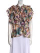 Mariacher Printed Mock Neck Blouse
