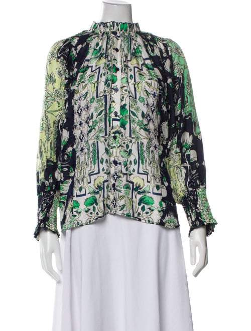 Mariacher Silk Floral Print Blouse