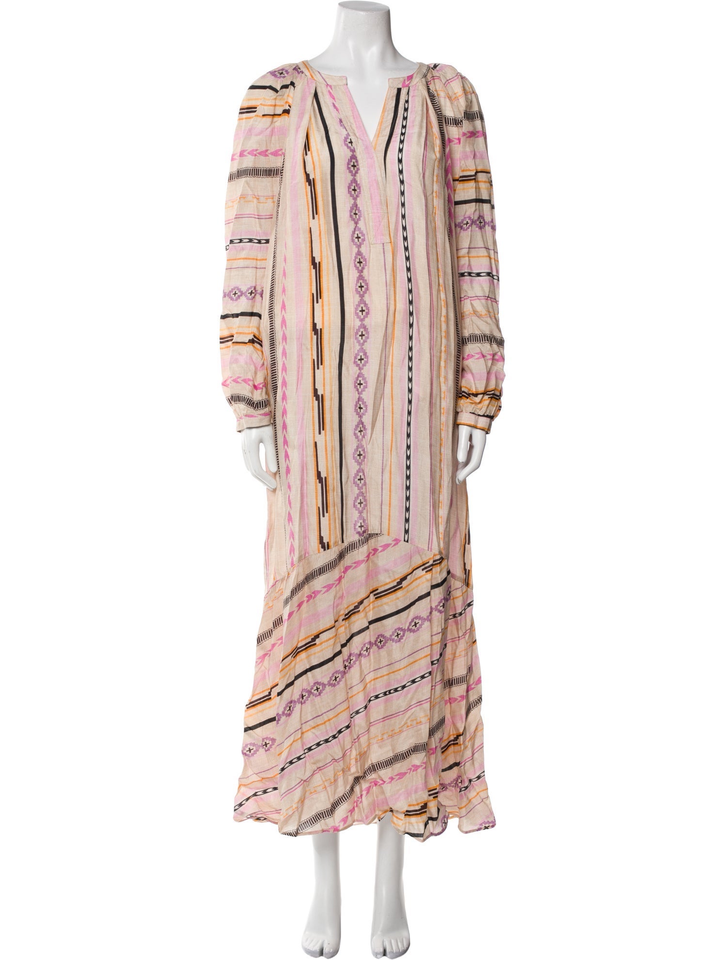 Mariacher Striped Long Dress