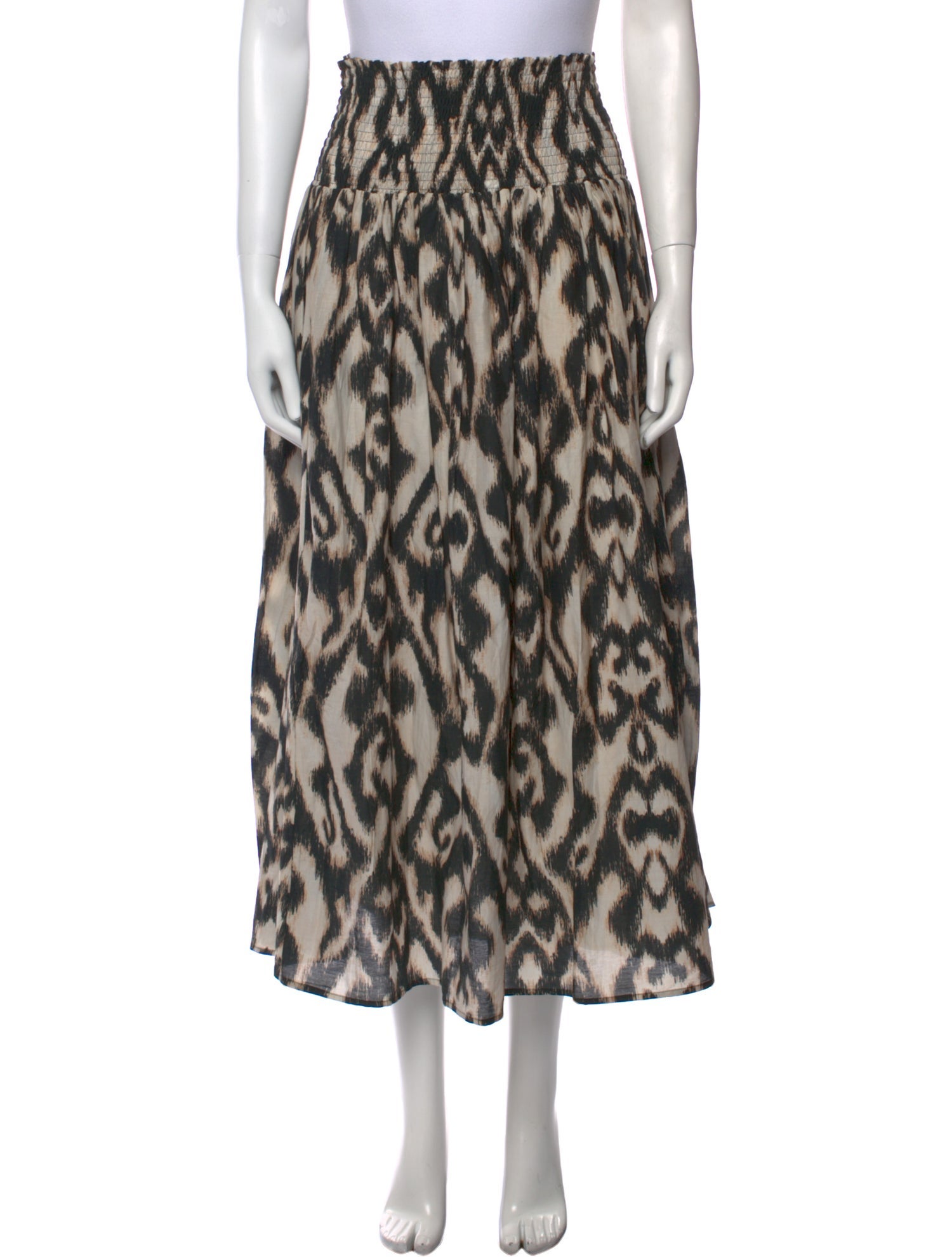 Mariacher Animal Print Midi Length Skirt