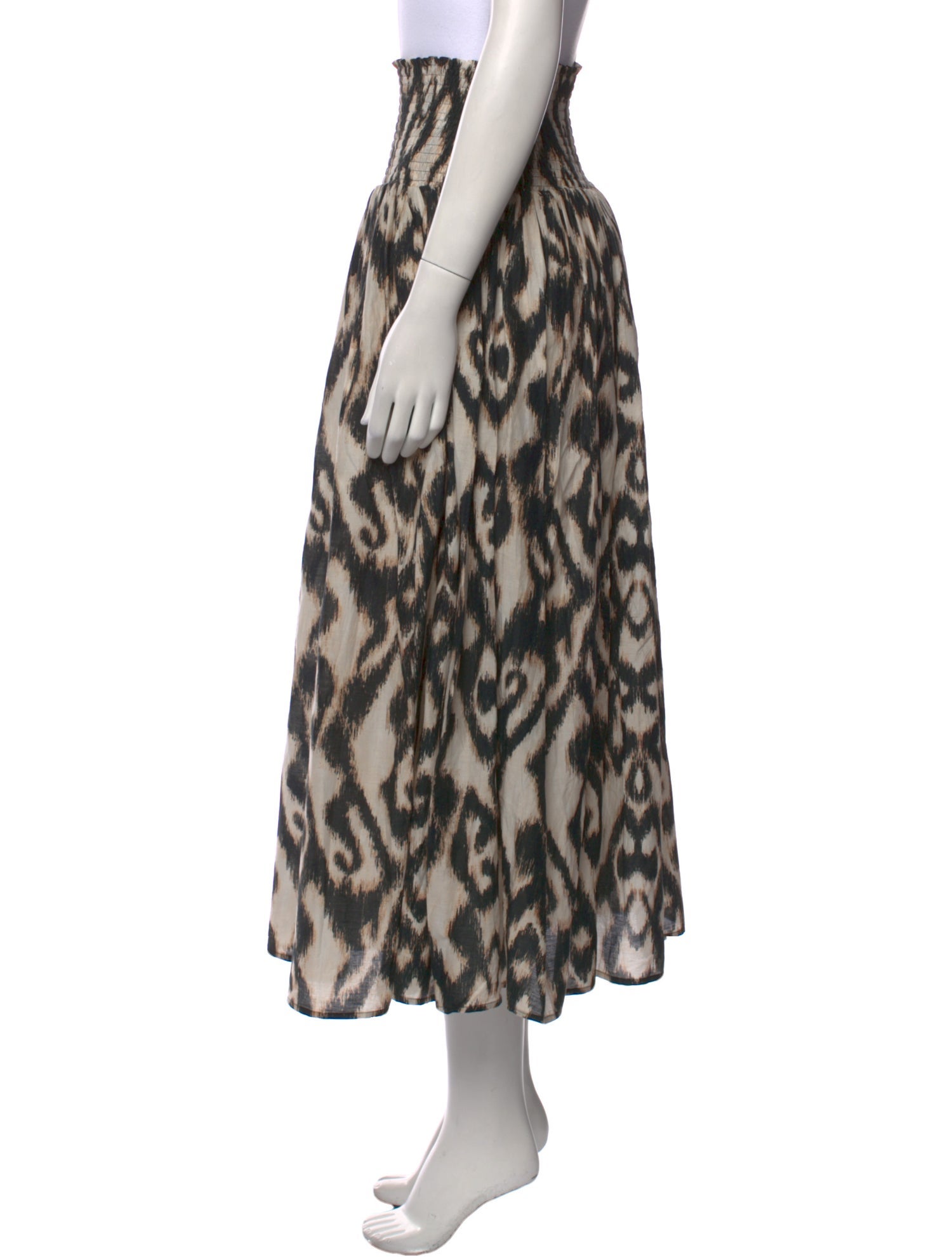 Mariacher Animal Print Midi Length Skirt