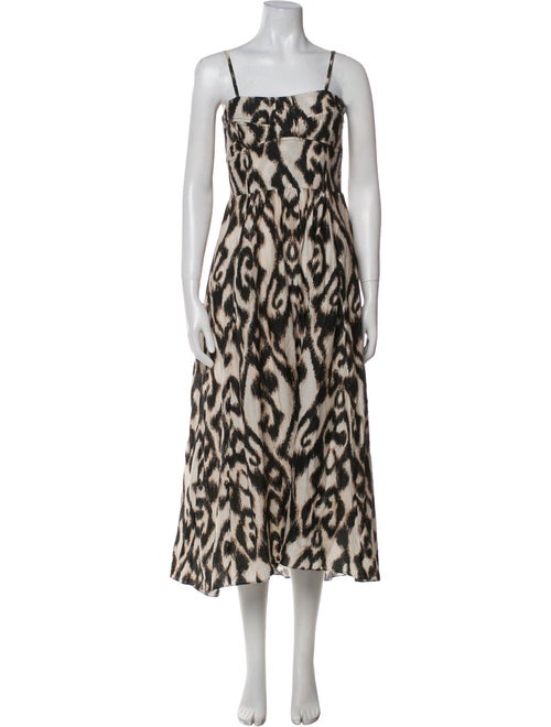 Mariacher Animal Print Long Dress