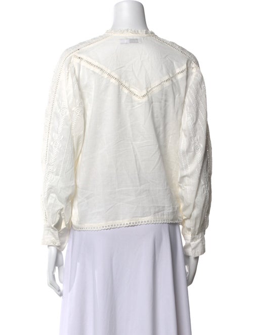 Mariacher Mock Neck Long Sleeve Blouse