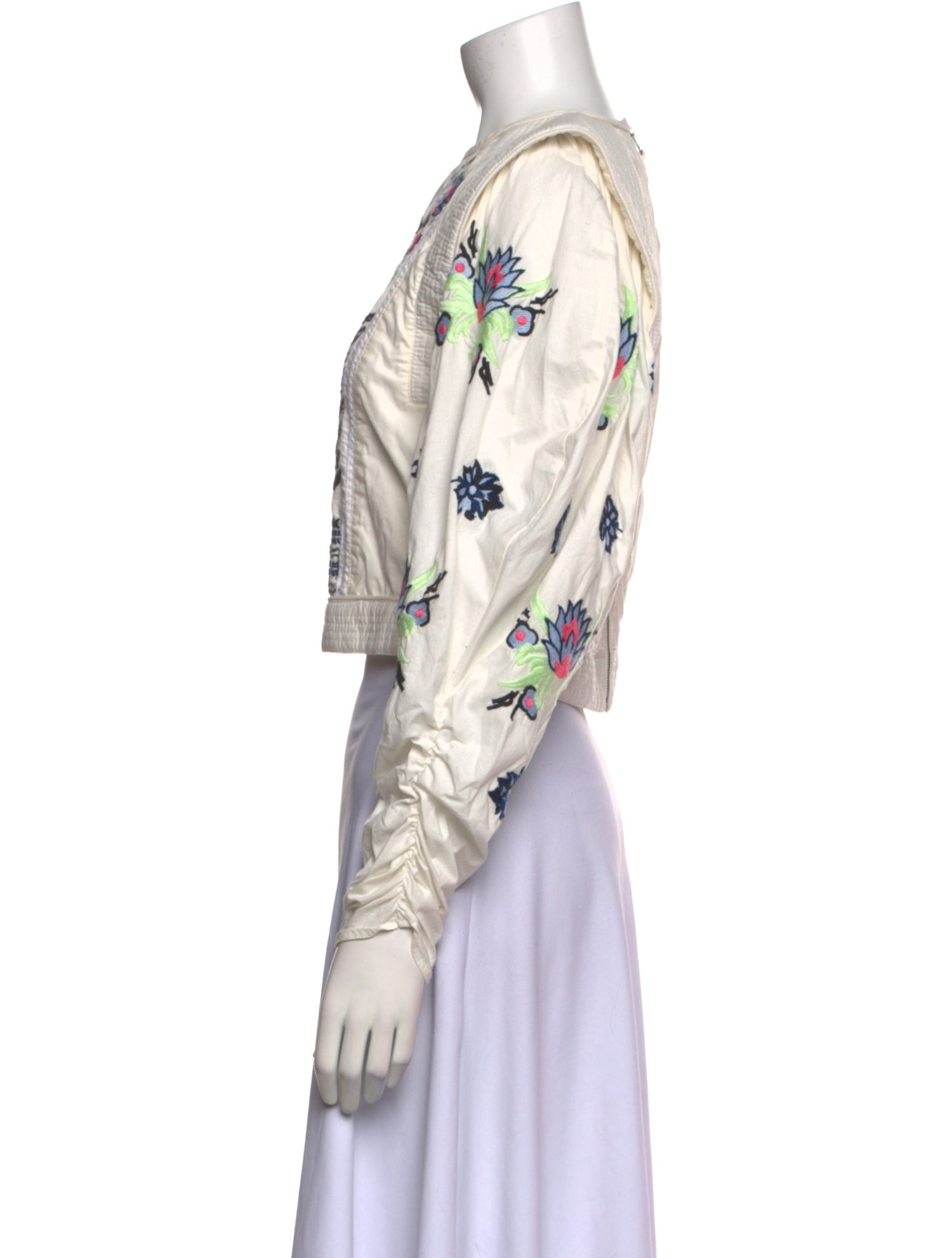 Mariacher Printed Crew Neck Crop Top