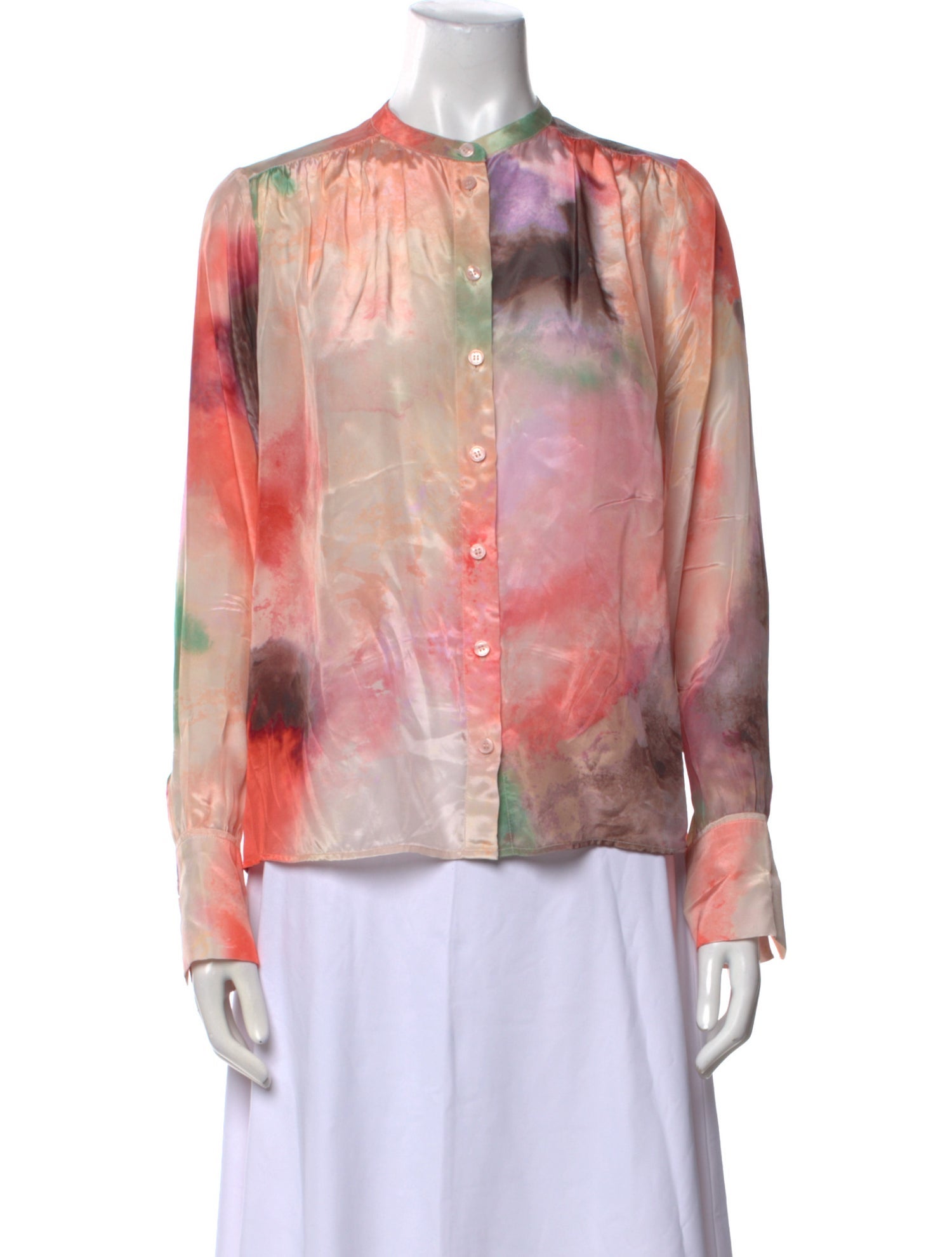 Mariacher Tie-Dye Print Crew Neck Blouse