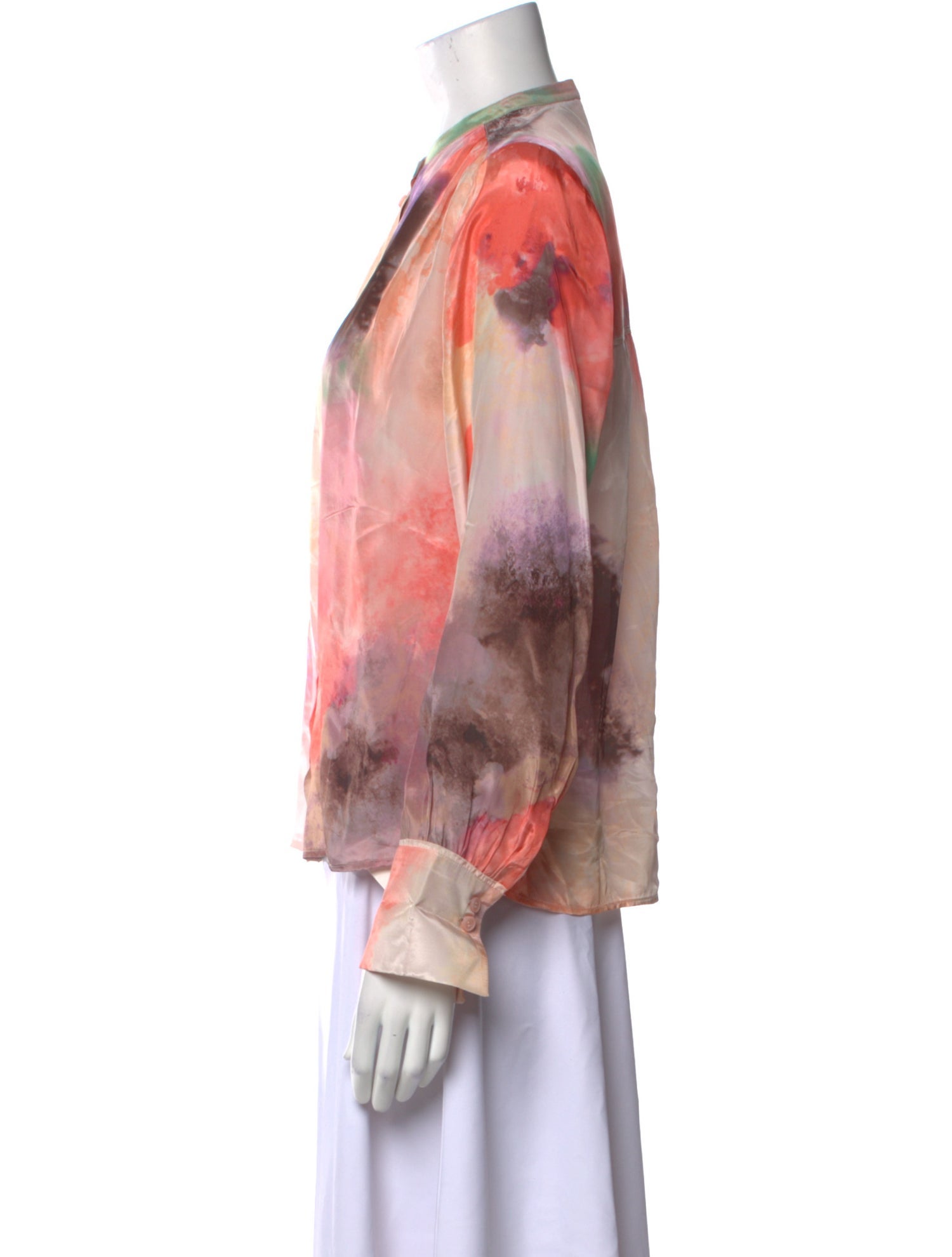 Mariacher Tie-Dye Print Crew Neck Blouse