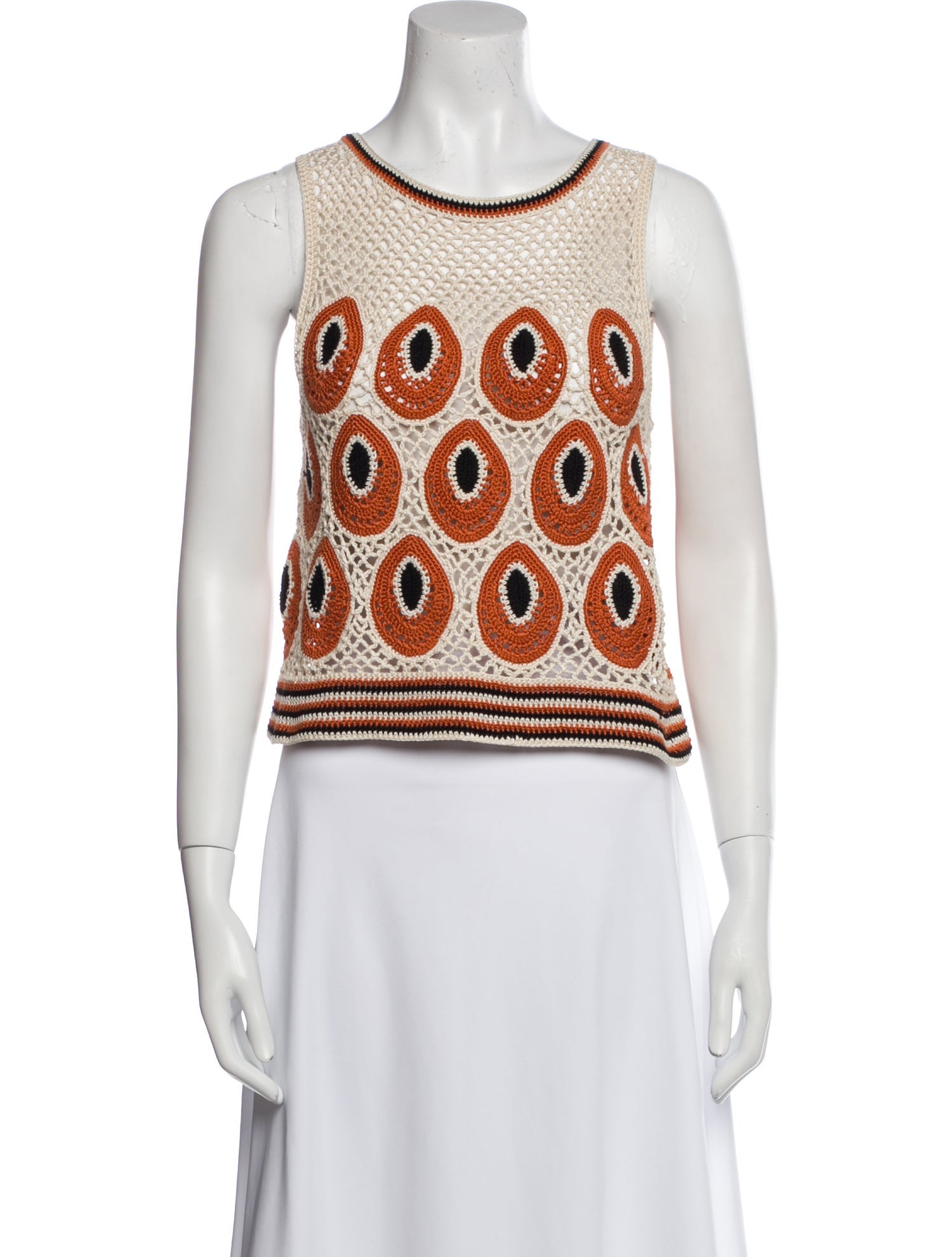 Mariacher Printed Scoop Neck Crop Top w/ Tags