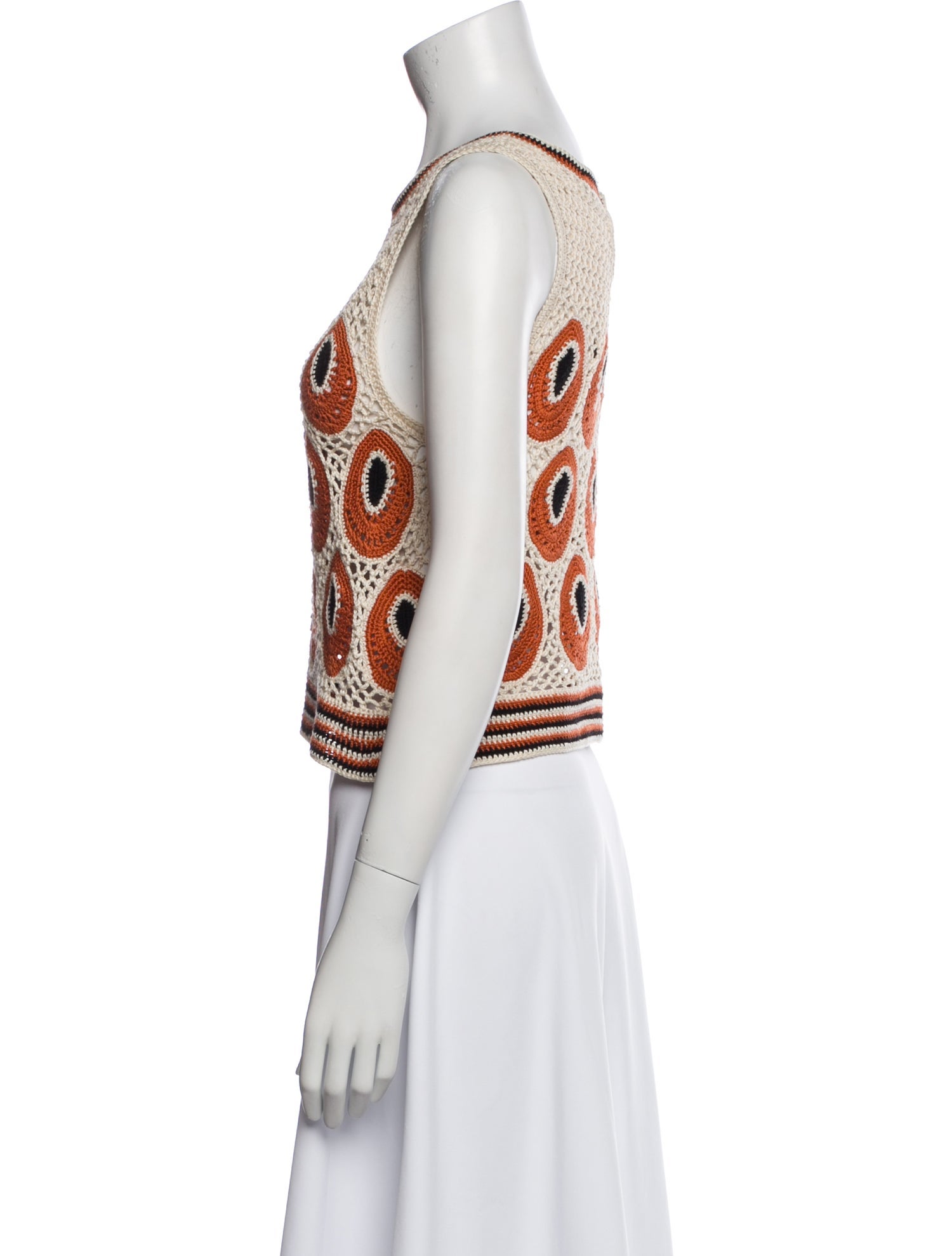 Mariacher Printed Scoop Neck Crop Top w/ Tags