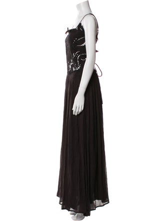 Mariacher Square Neckline Long Dress