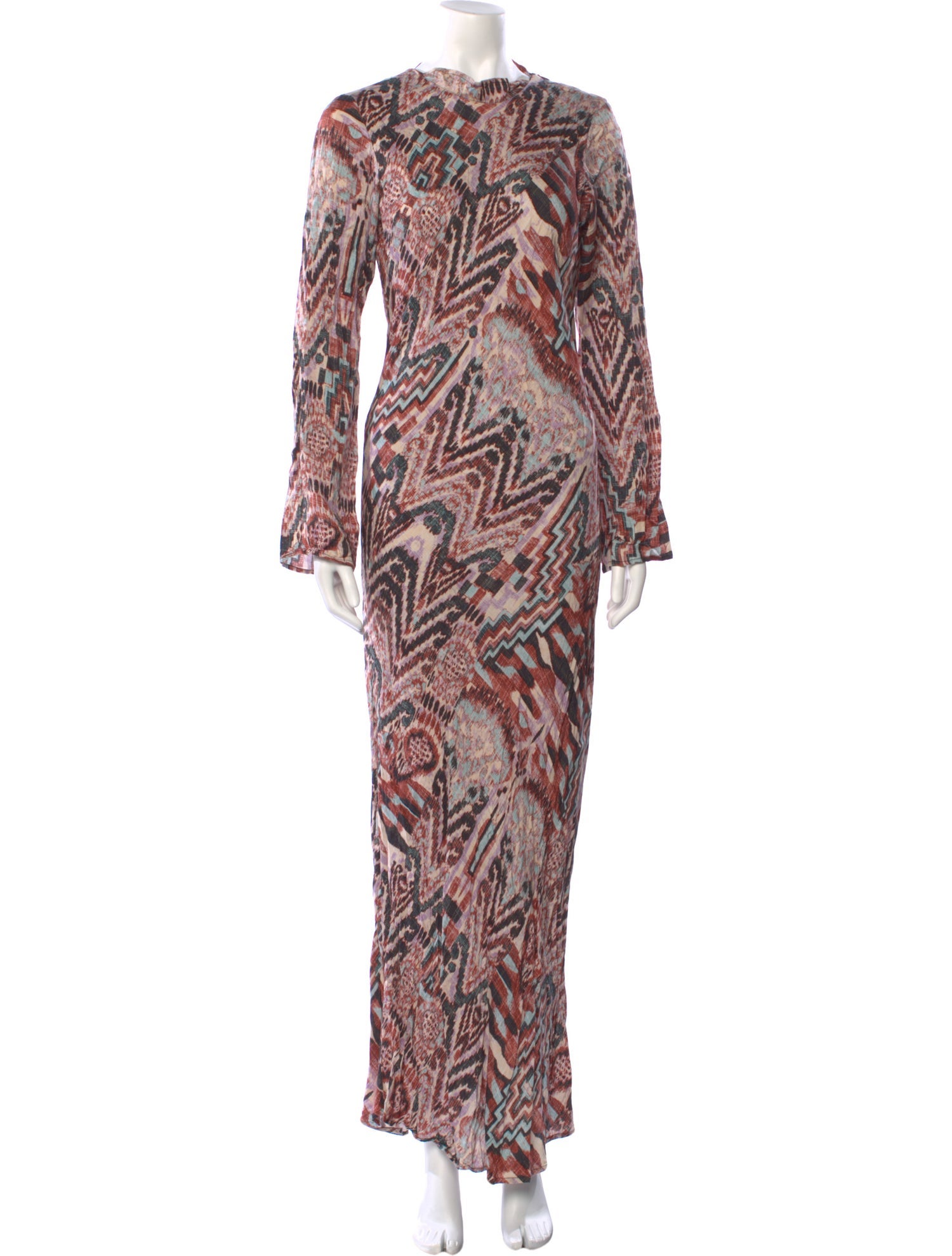 Mariacher Printed Long Dress