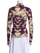 Mariacher Tie-Dye Print Turtleneck Top