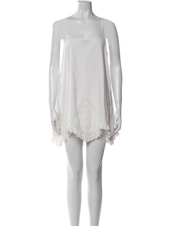 Mariacher Square Neckline Mini Dress