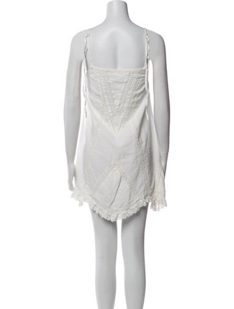 Mariacher Square Neckline Mini Dress