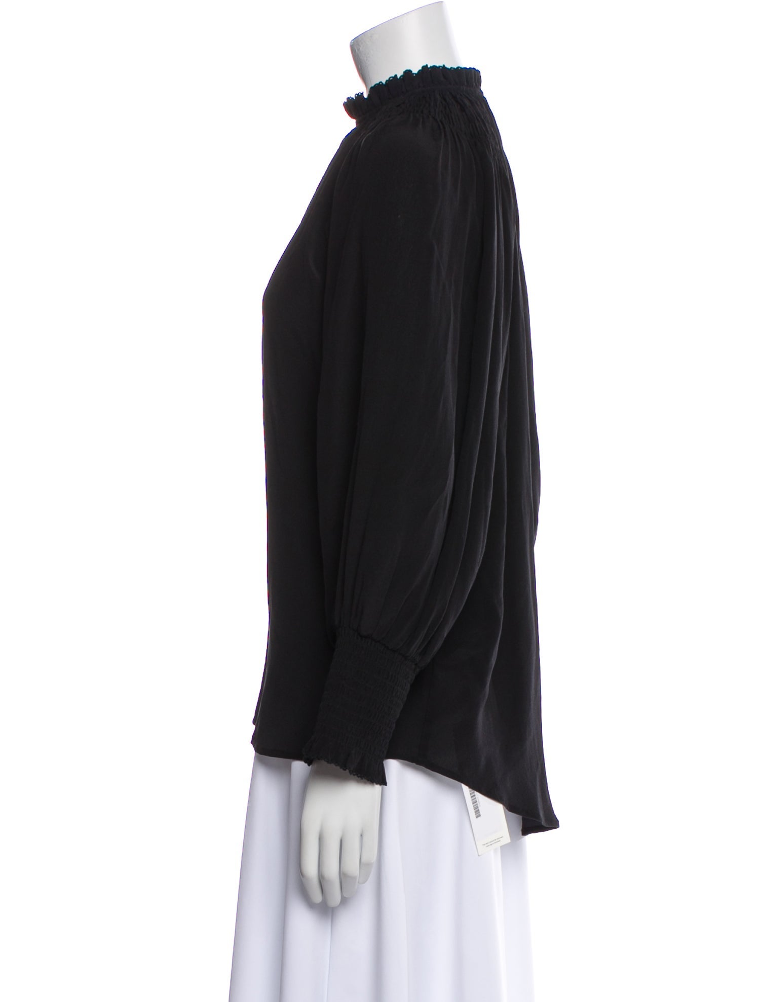 Mariacher Silk Mock Neck Blouse