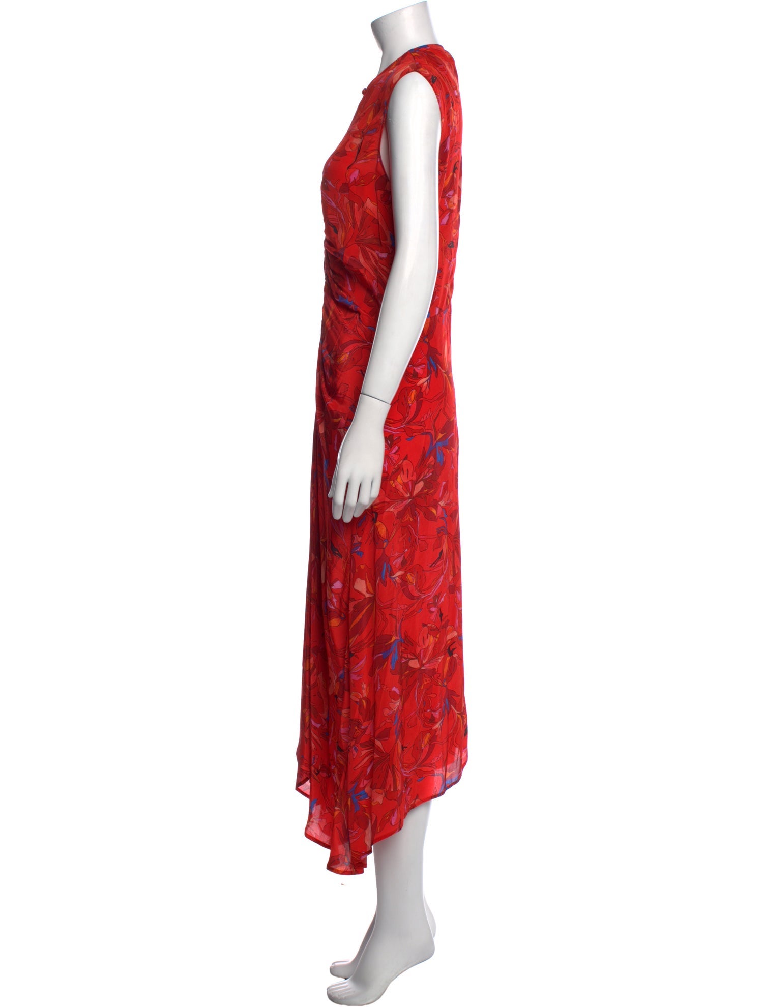 Mariacher Floral Print Midi Length Dress