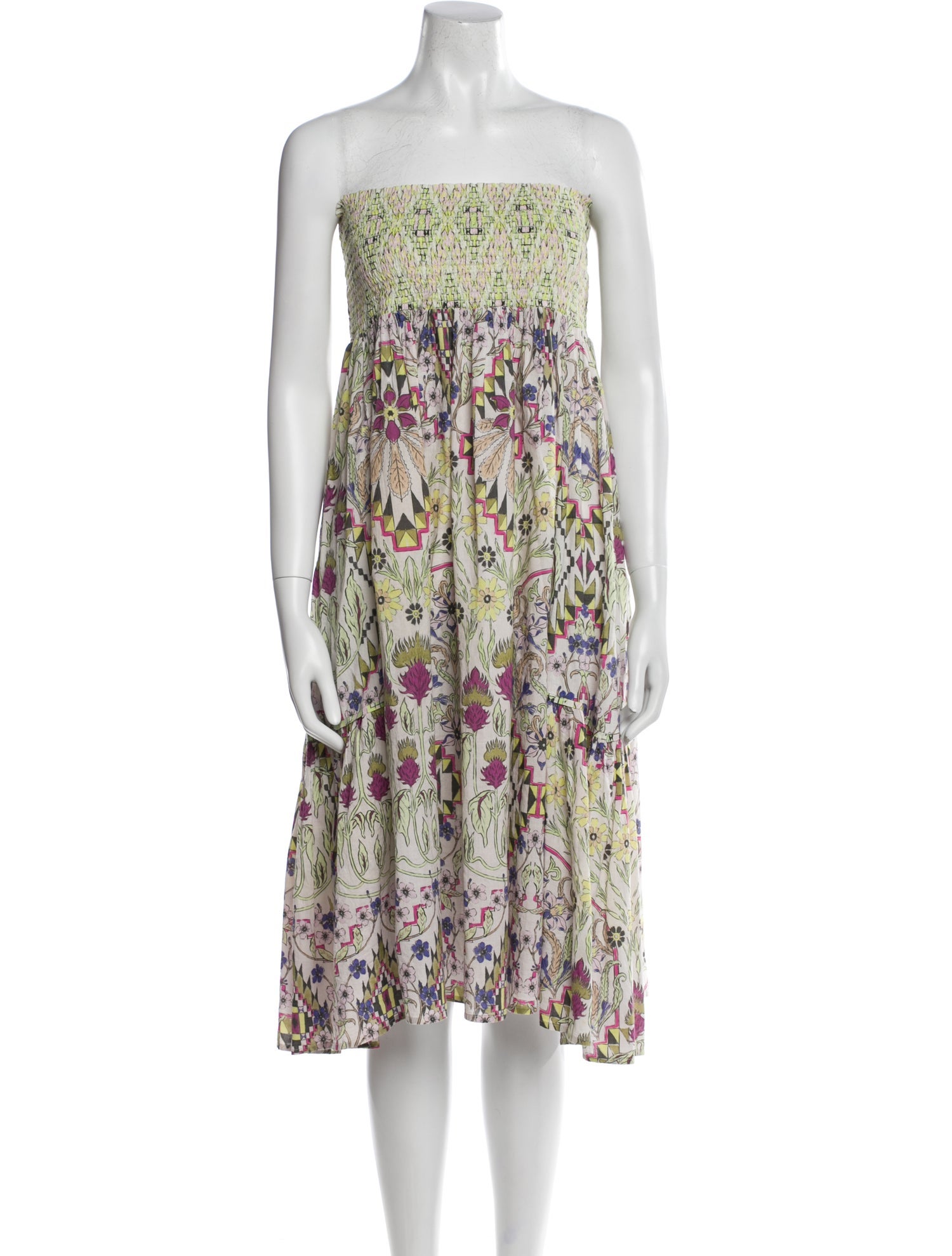 Mariacher Printed Knee-Length Dress