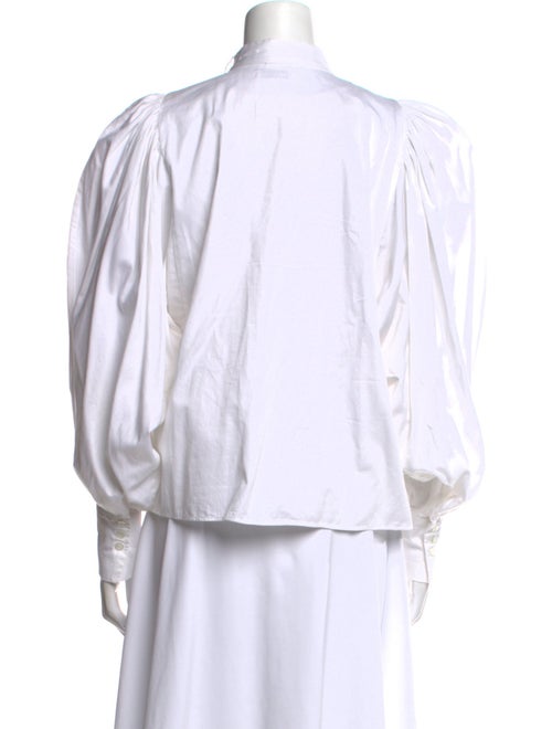 Mariacher Mock Neck Long Sleeve Button-Up Top