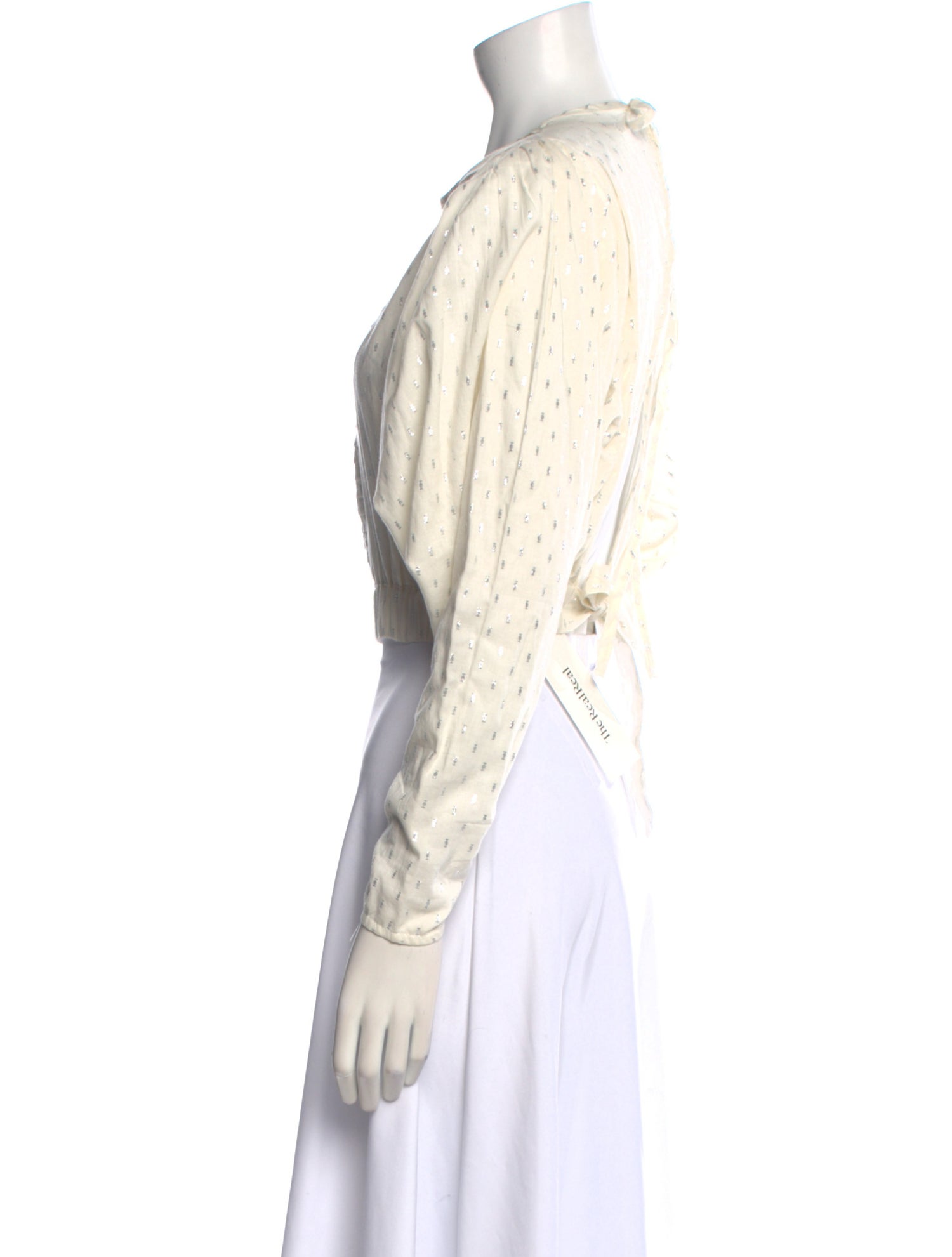 Mariacher Crew Neck Long Sleeve Crop Top