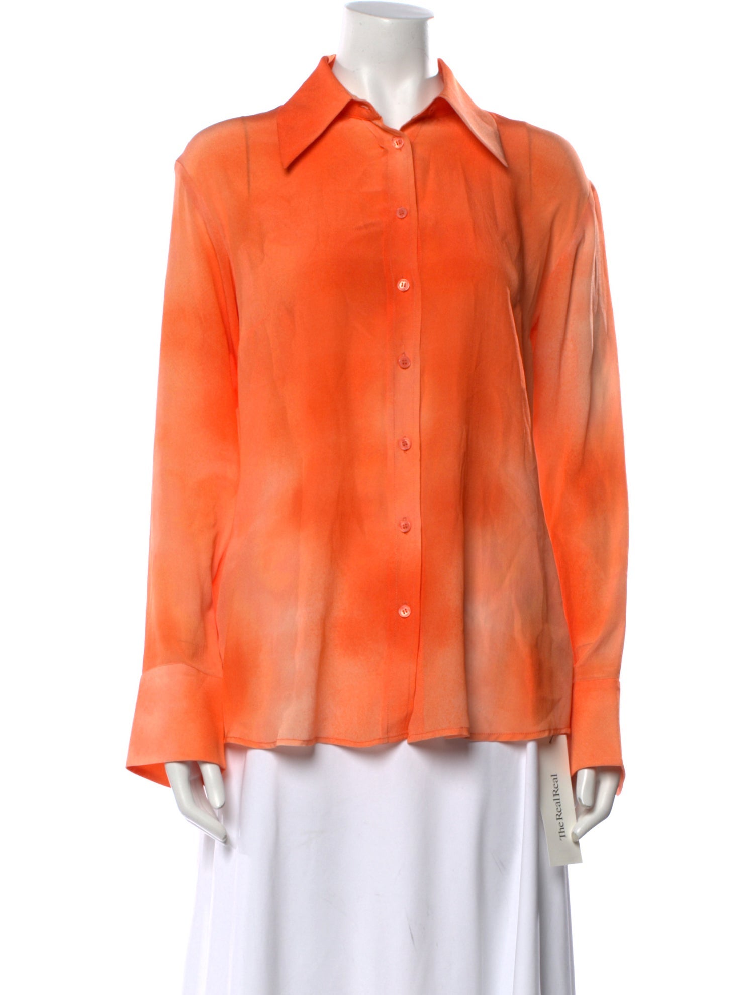 Mariacher Silk Long Sleeve Button-Up Top w/ Tags