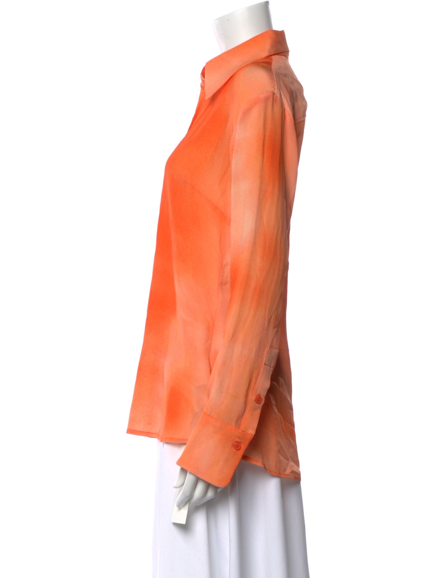 Mariacher Silk Long Sleeve Button-Up Top w/ Tags