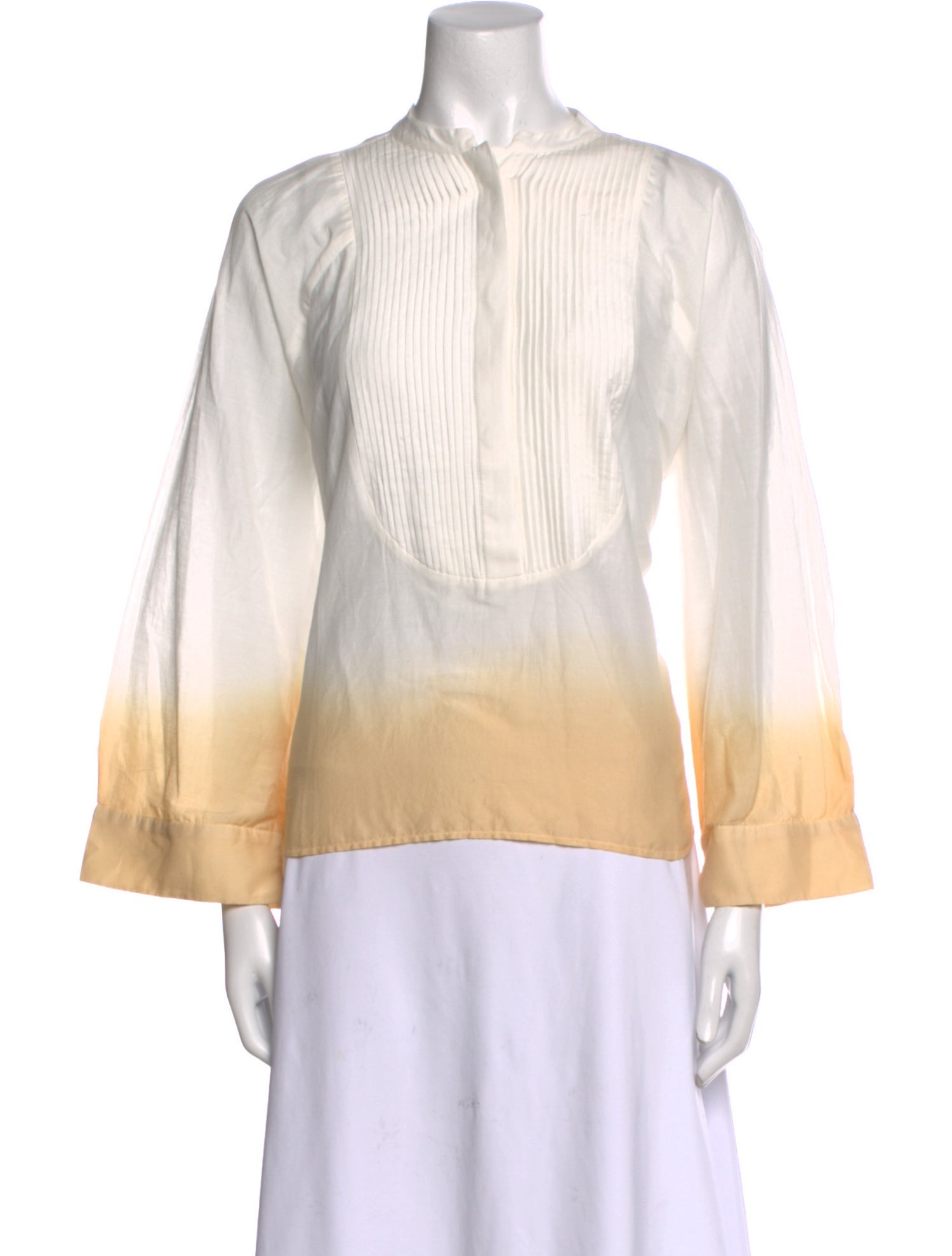 Mariacher Striped Mock Neck Blouse w/ Tags