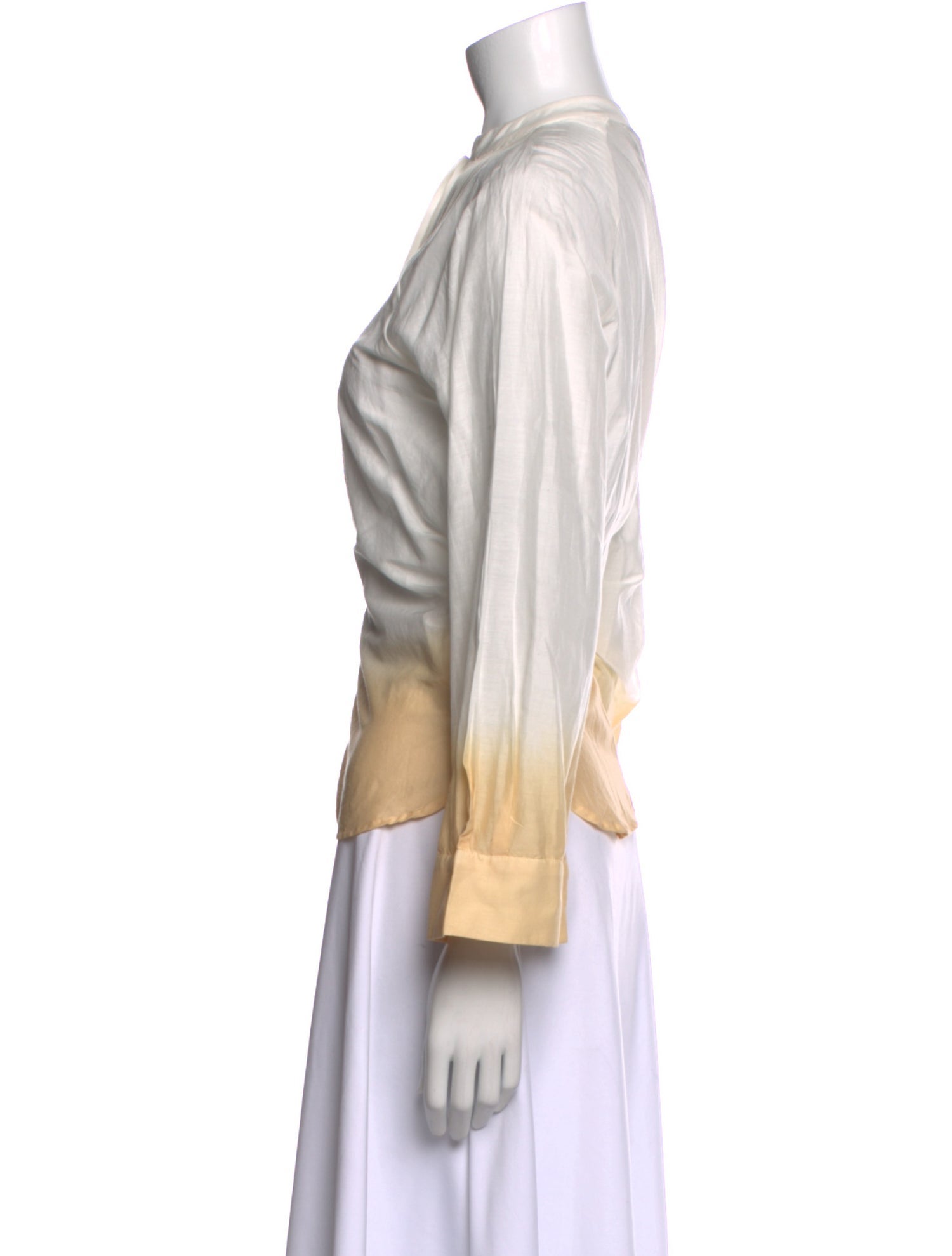 Mariacher Striped Mock Neck Blouse w/ Tags