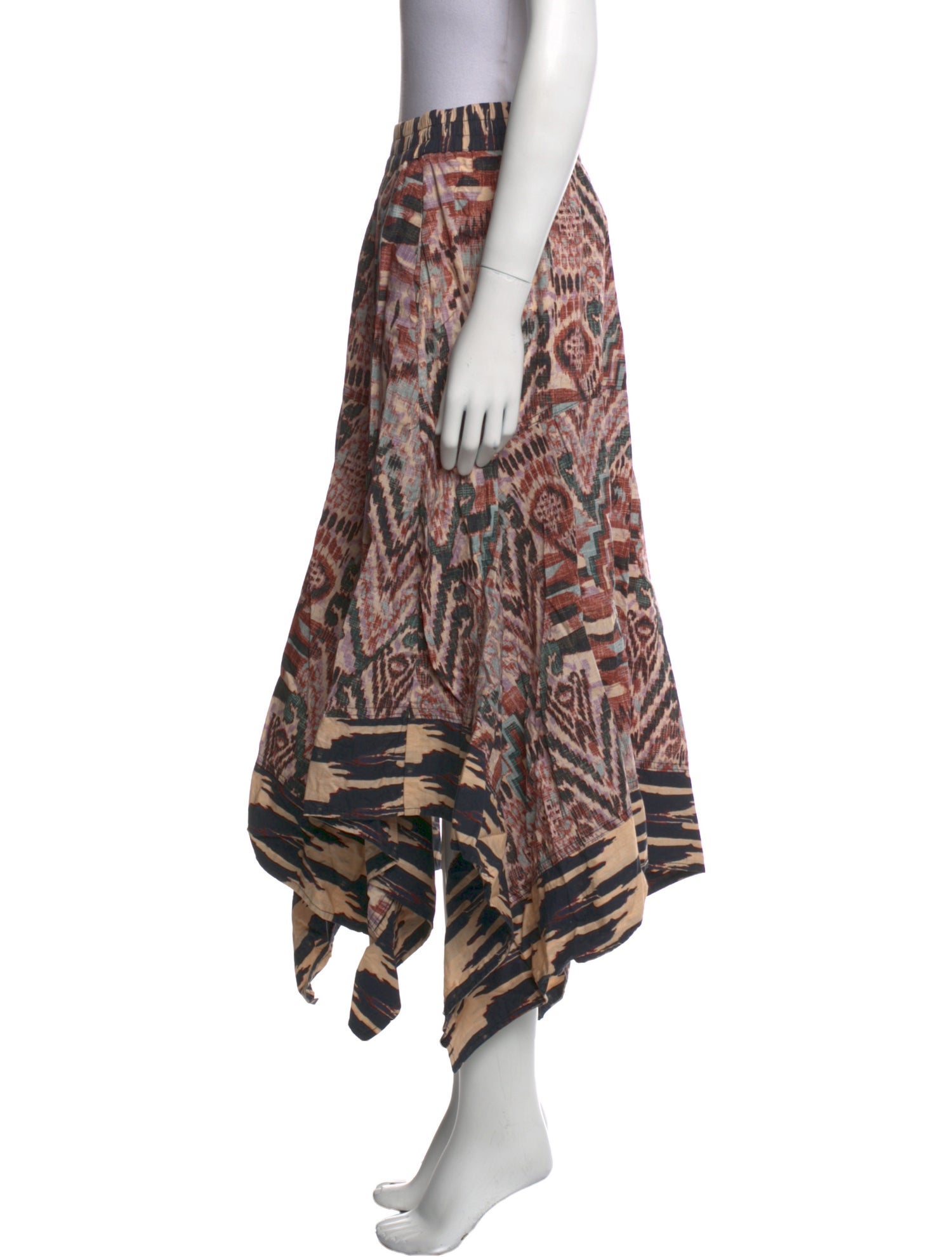 Mariacher Printed Midi Length Skirt