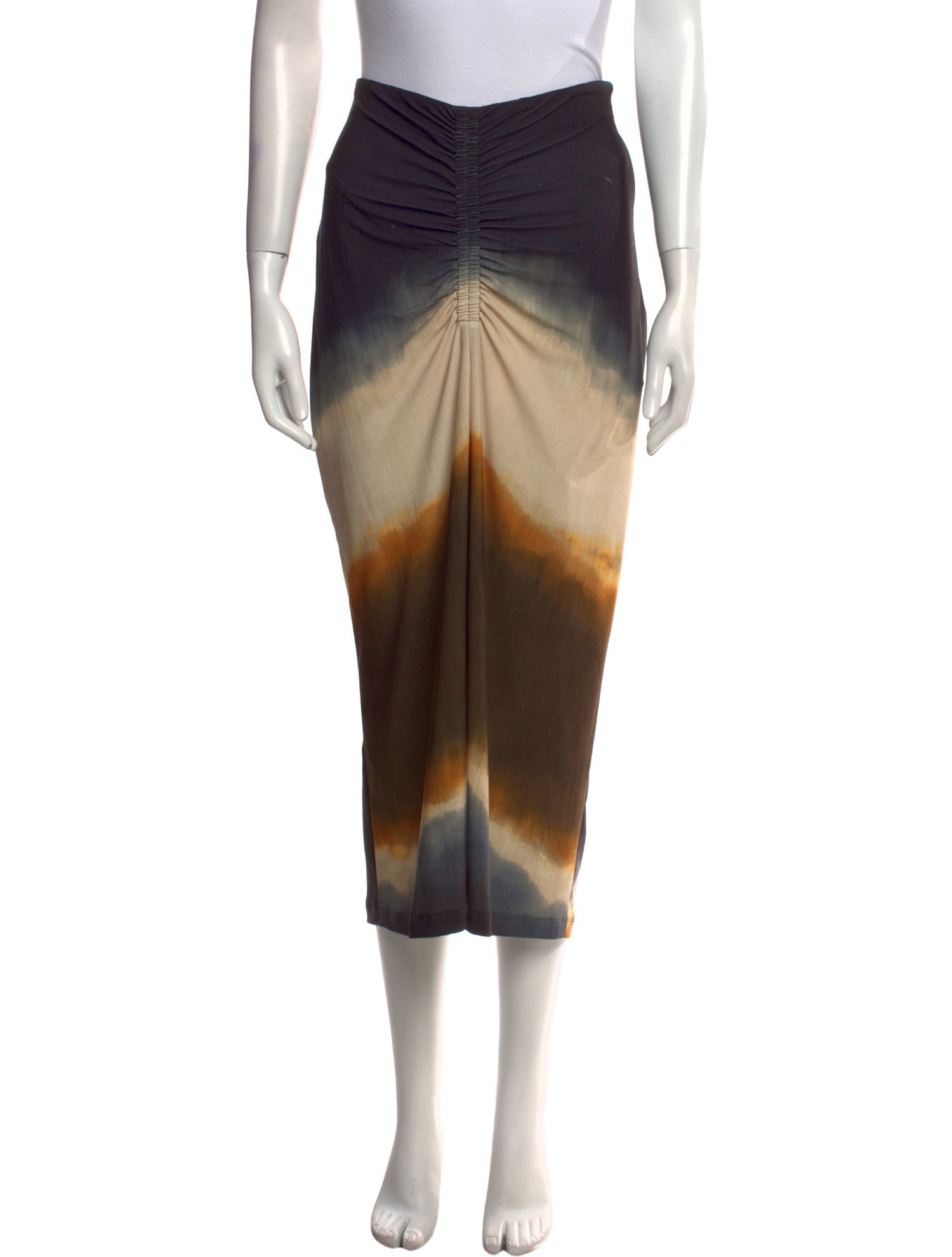 Mariacher Tie-Dye Print Midi Length Skirt