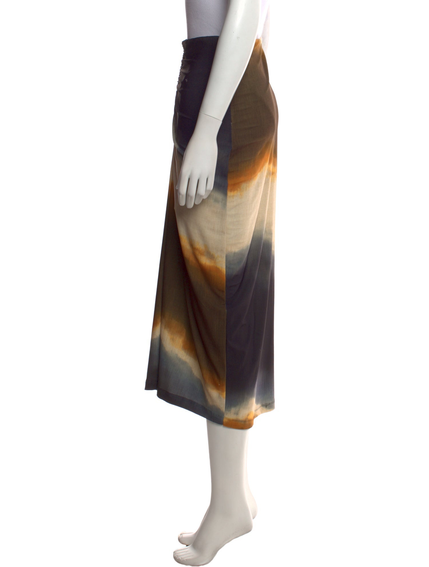 Mariacher Tie-Dye Print Midi Length Skirt