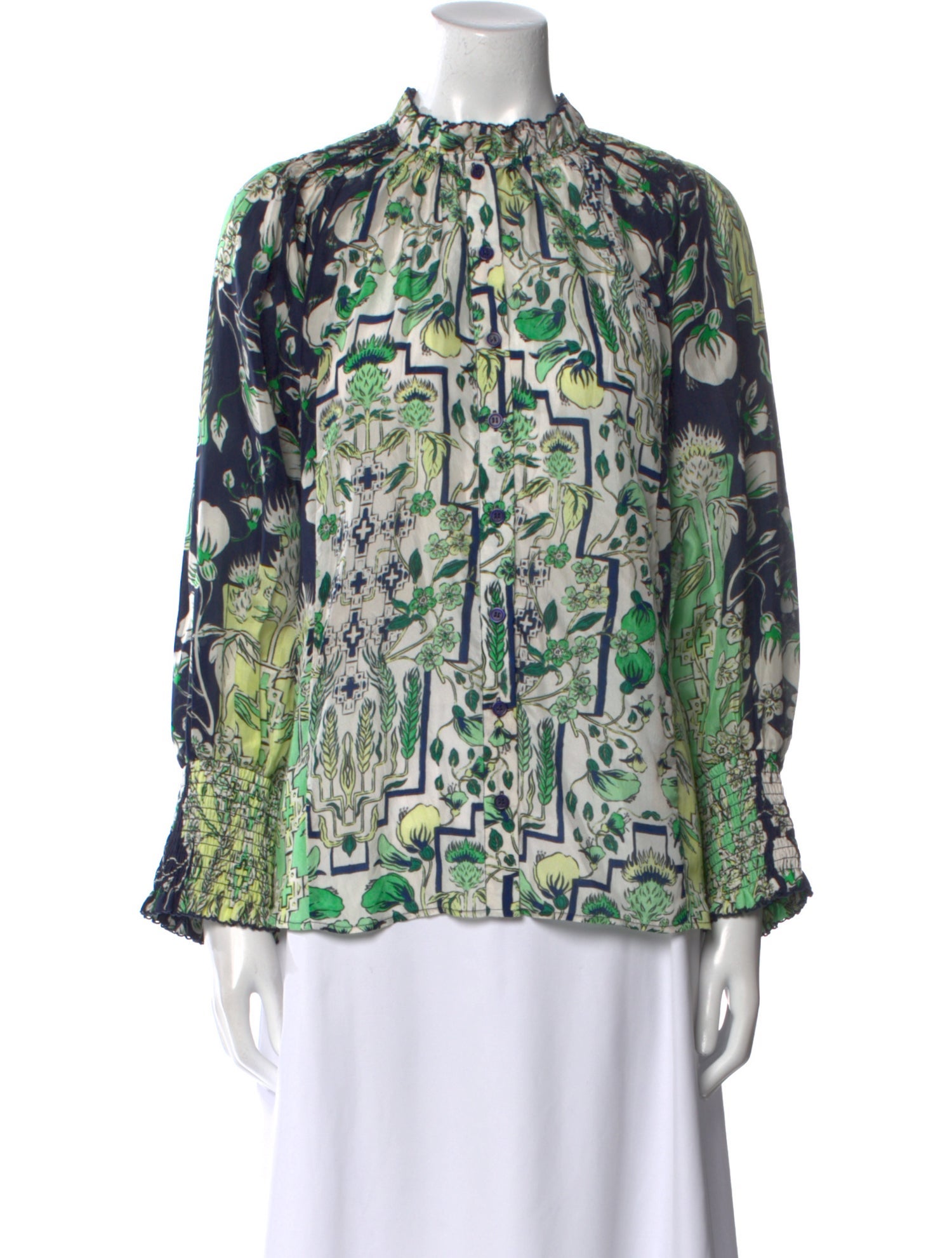 Mariacher Silk Printed Blouse