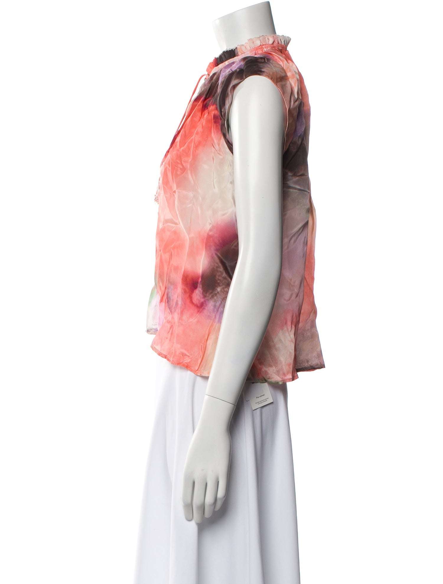 Mariacher Printed Mock Neck Blouse