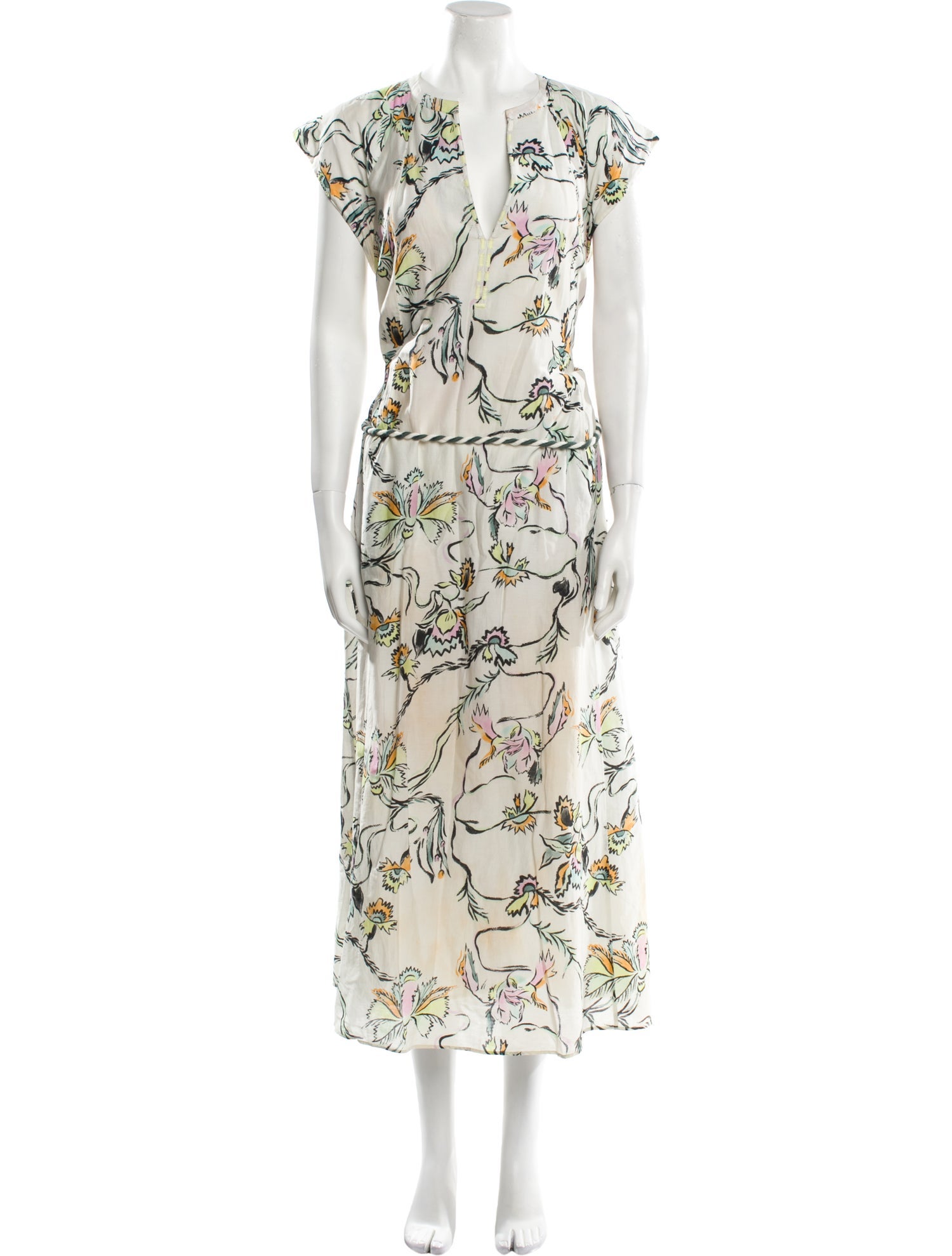 Mariacher Floral Print Long Dress