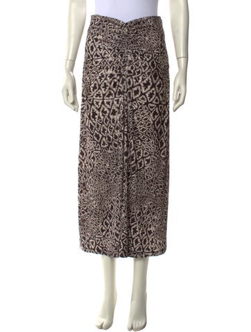 Pre-owned Mariacher. Printed Midi Length Skirt In Multi
