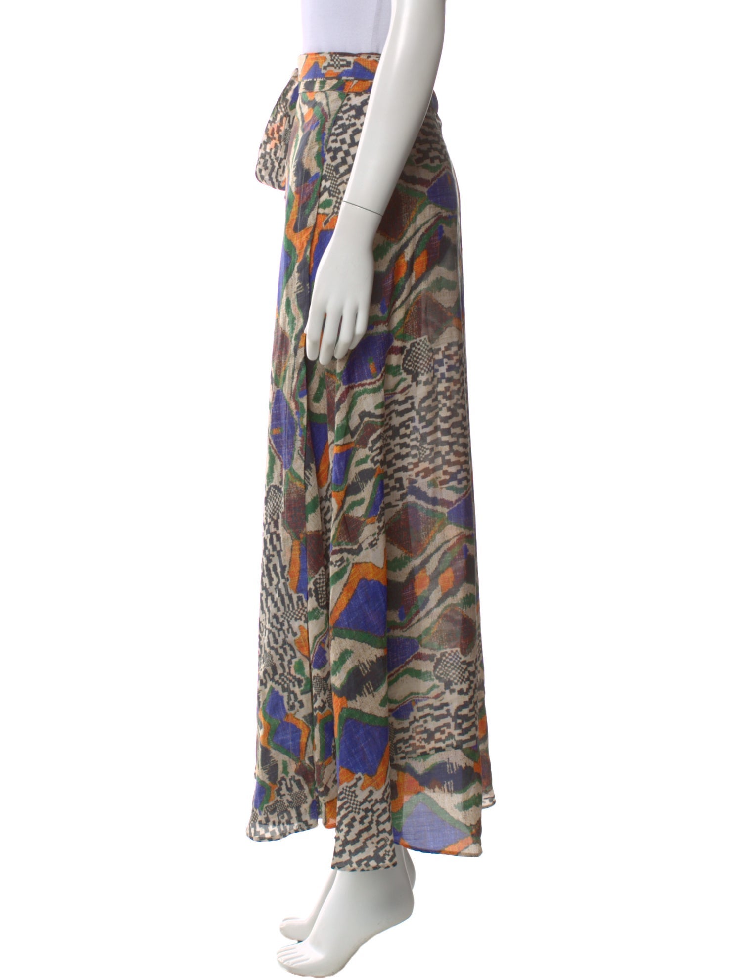 Mariacher Silk Long Skirt