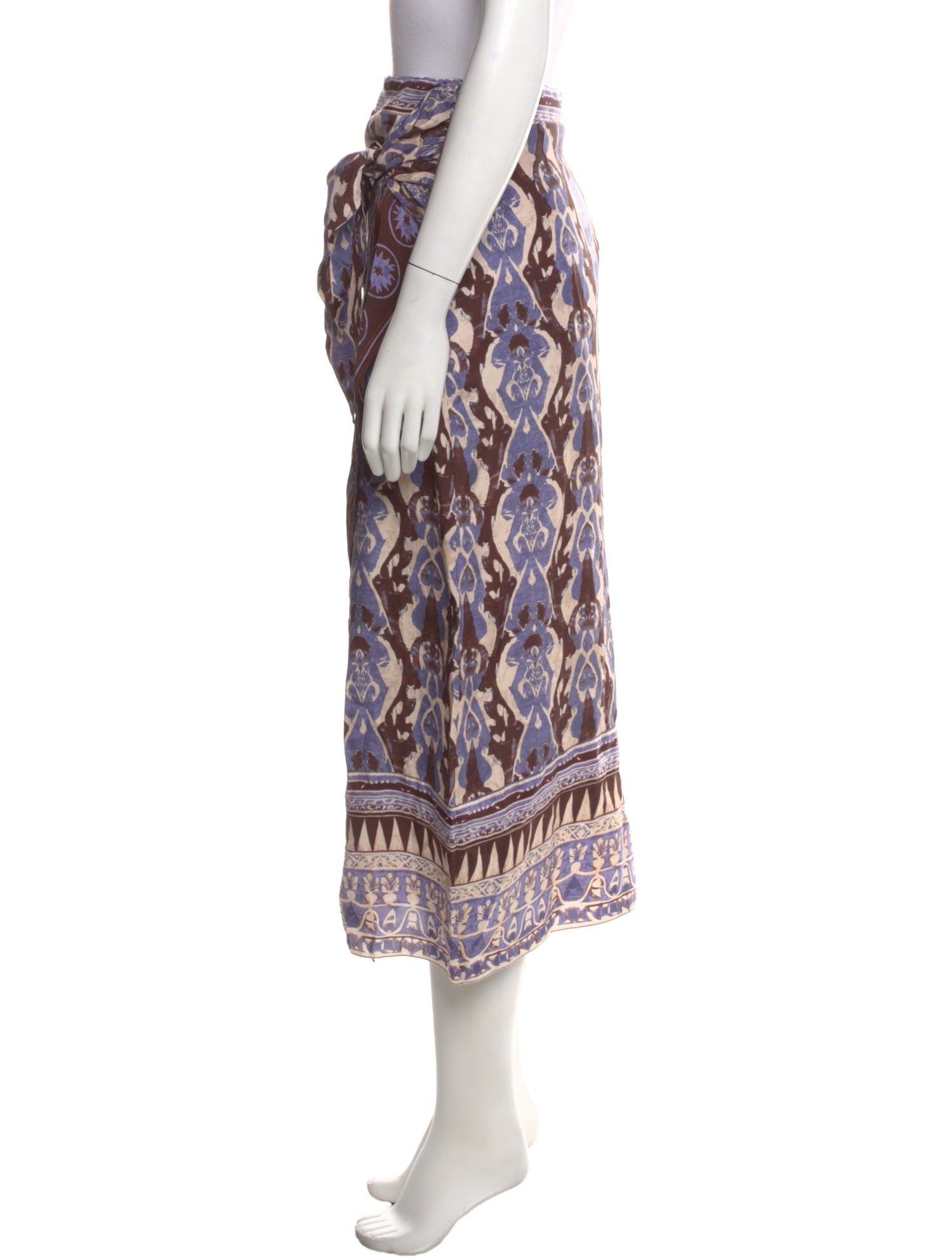 Mariacher Silk Midi Length Skirt