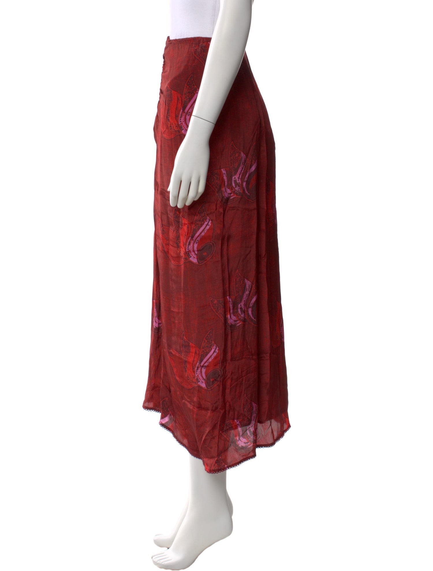 Mariacher Printed Midi Length Skirt
