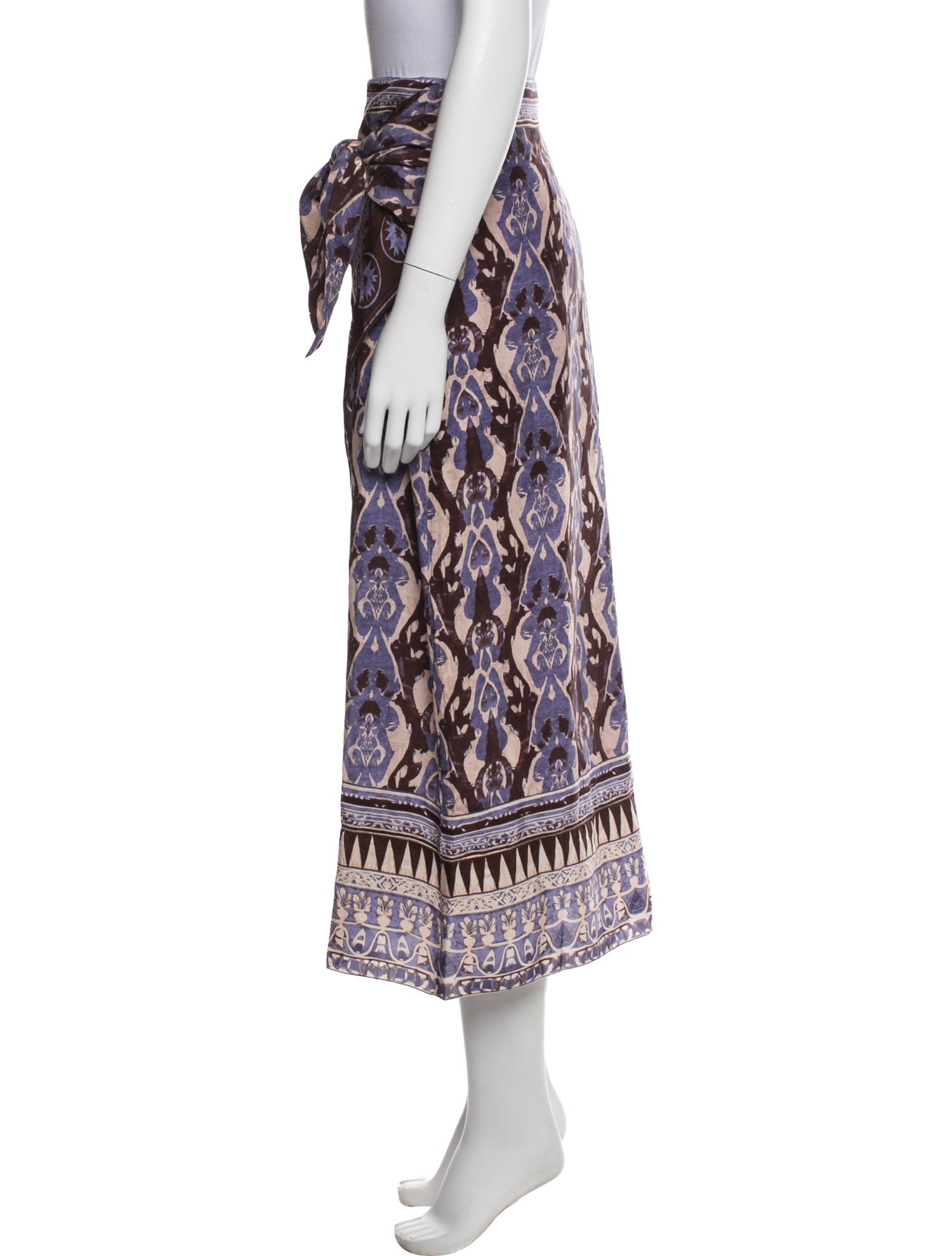Mariacher Silk Midi Length Skirt