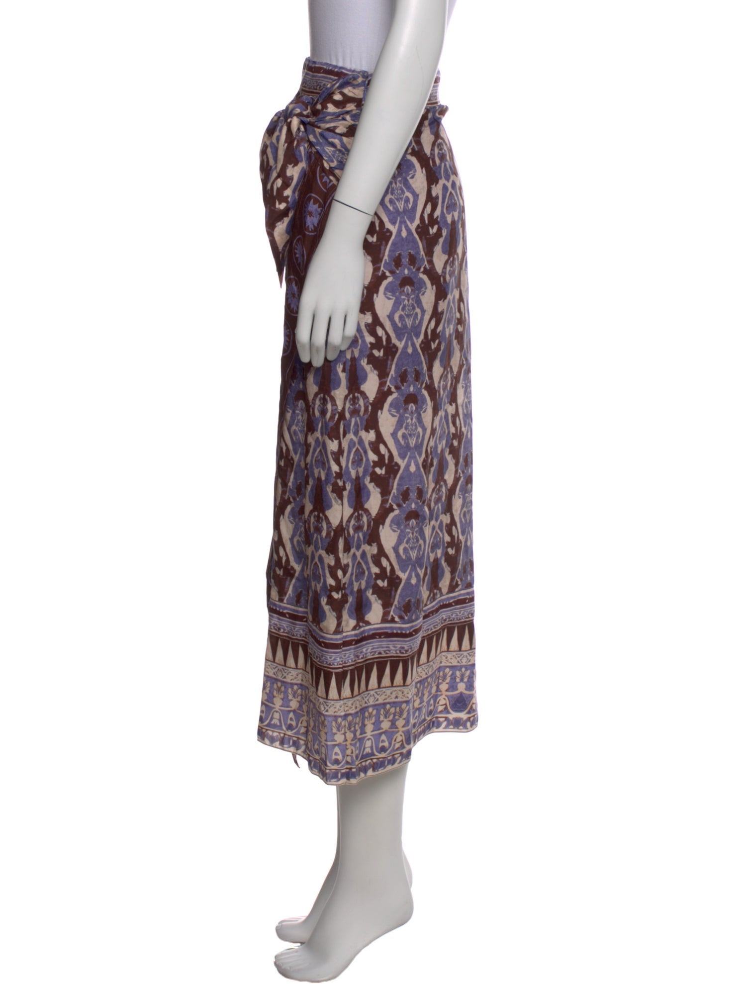 Mariacher Silk Midi Length Skirt