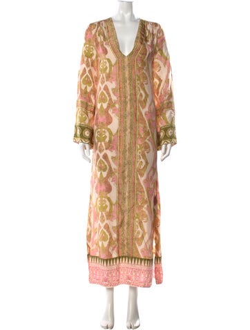 Pre-owned Mariacher. Printed Long Dress In Multicolor