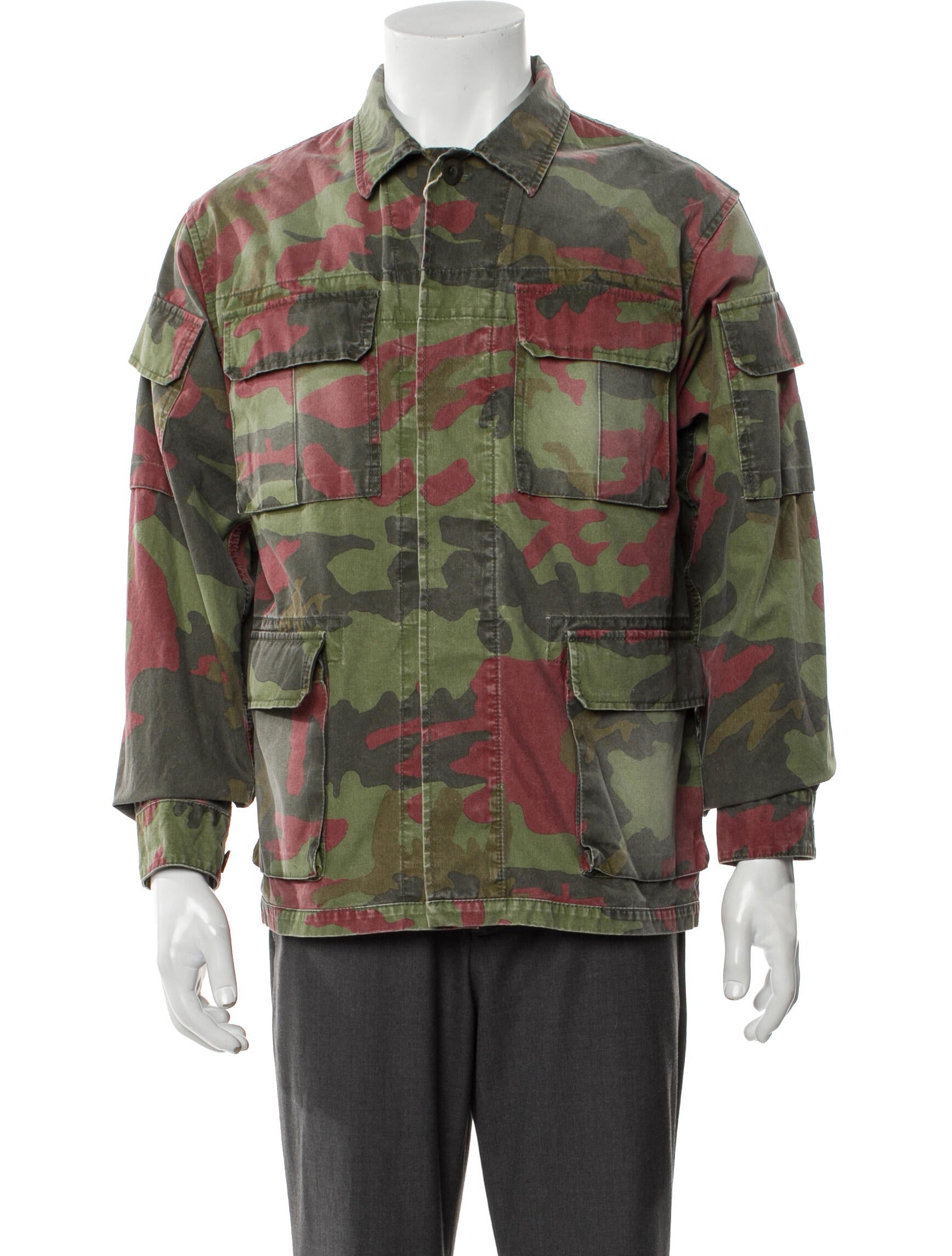 Manuel Ritz Plaid Print Utility Jacket w/ Tags