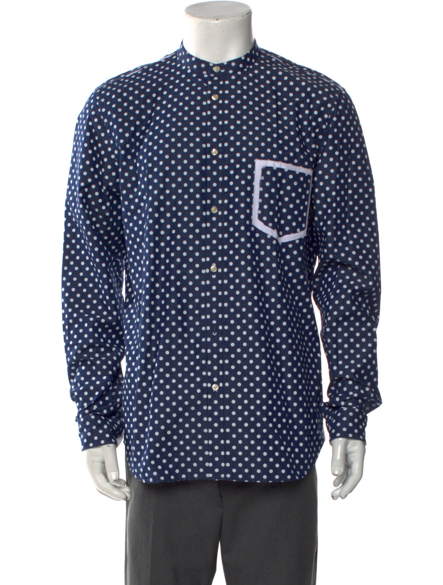 Manuel Ritz Polka Dot Print Long Sleeve Shirt